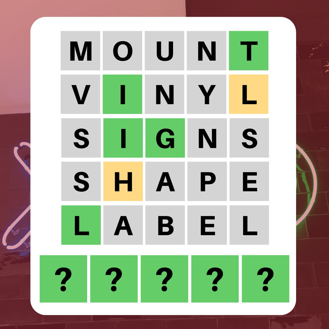 Calling All Wordle Lovers! | Signarama North Sydney