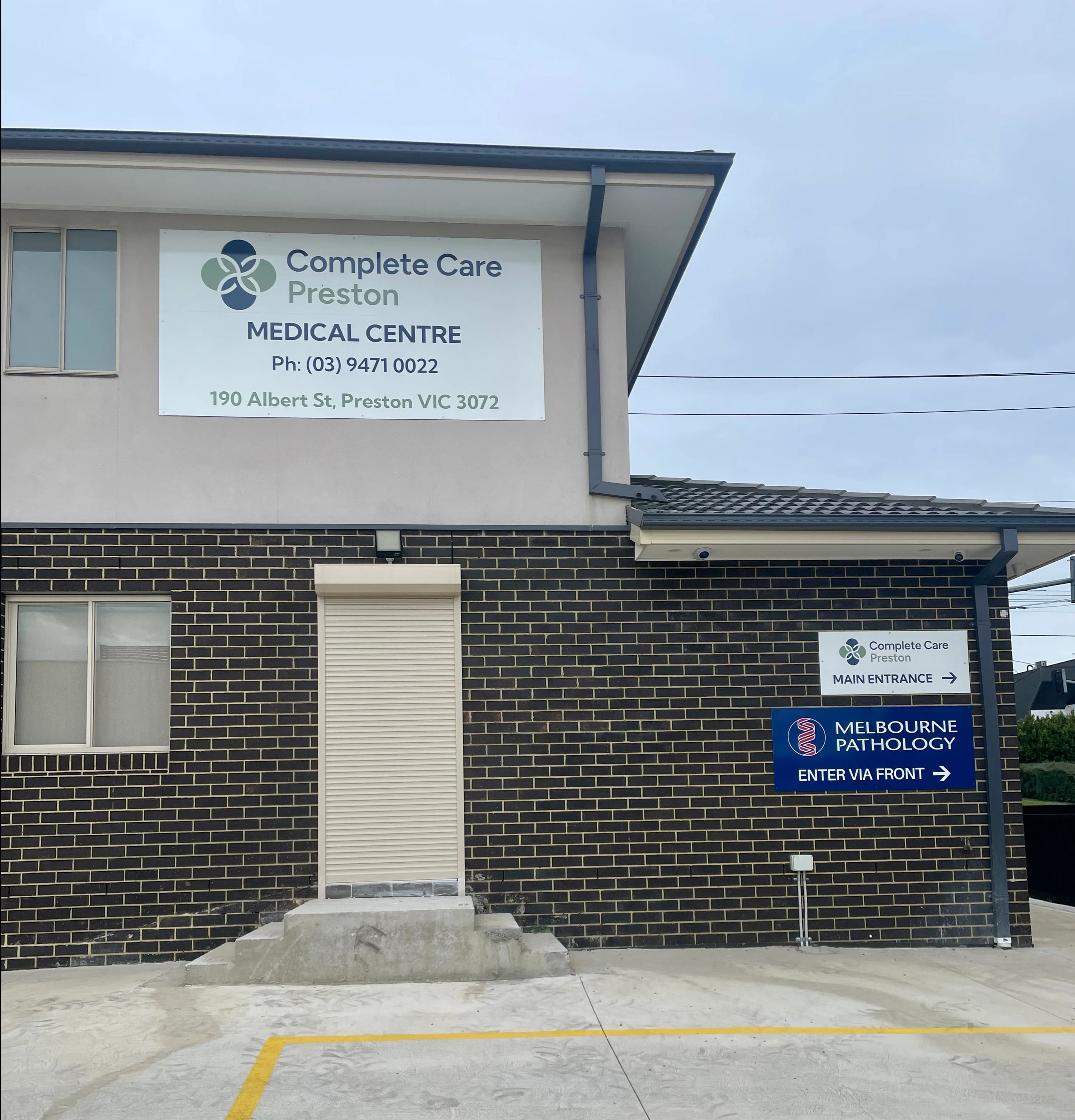 Building Exterior signage - Complete Care - Preston VIC.