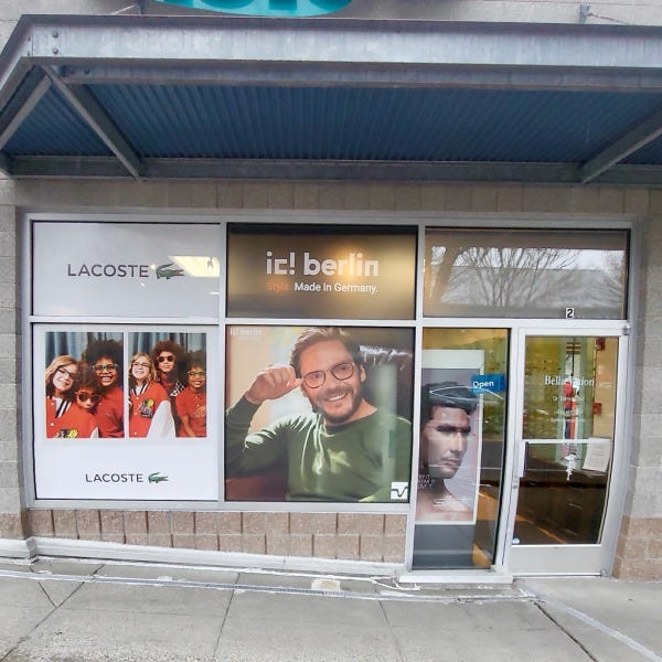 Retail Window Graphics Draws Customers In - Bella Vision, Woodinville, WA