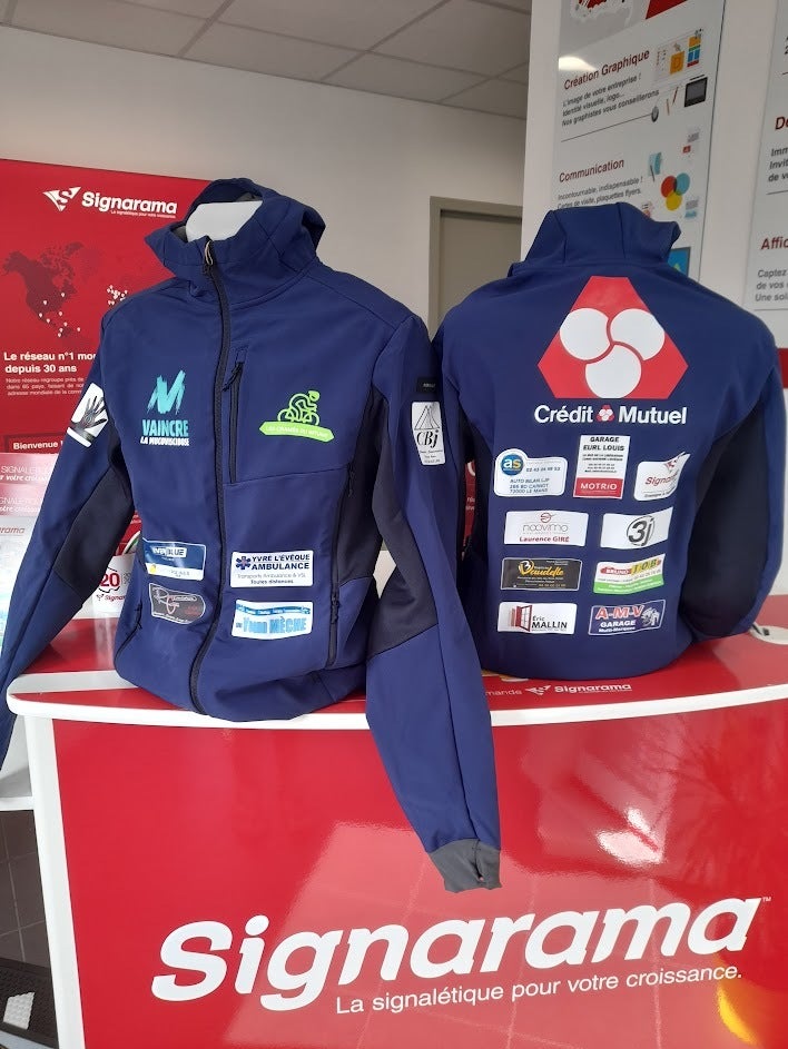 Marquage de vestes pour l'association Les Cramés du Bitume