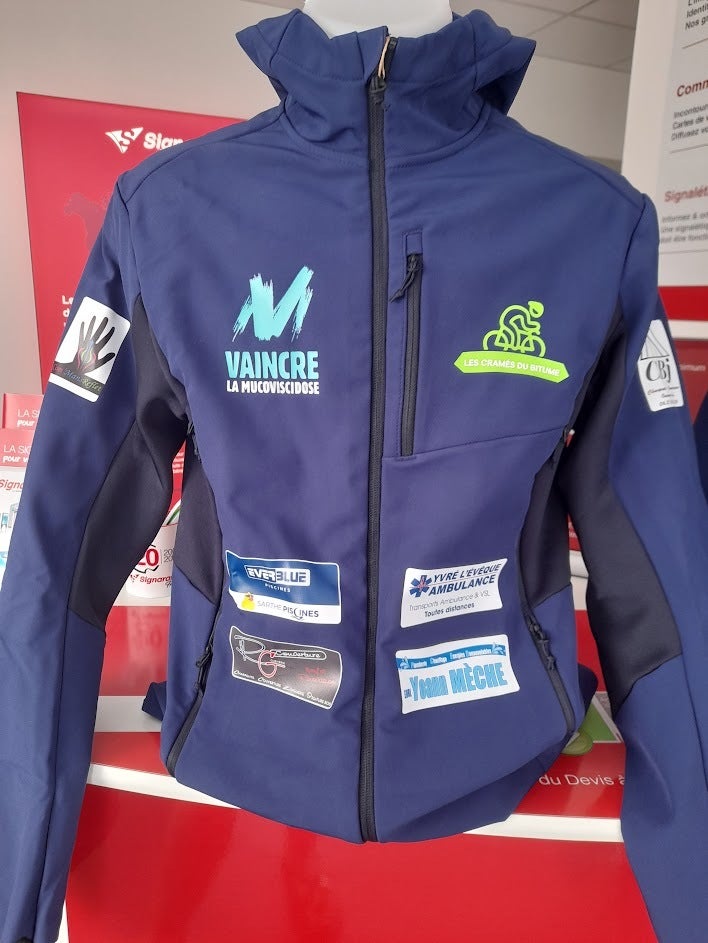 Marquage de vestes pour l'association Les Cramés du Bitume
