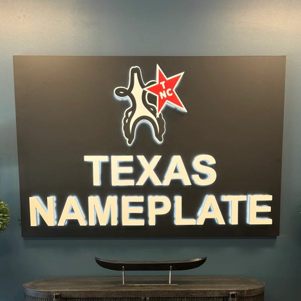 Texas Nameplate