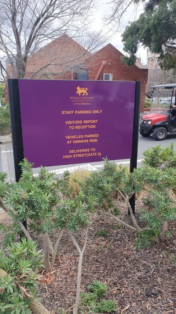 Renewing Wesley College signs