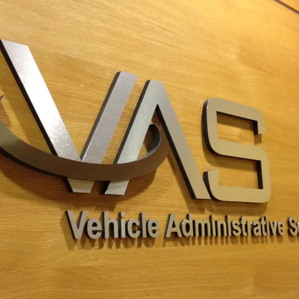 Brushed Aluminum Logo Sign