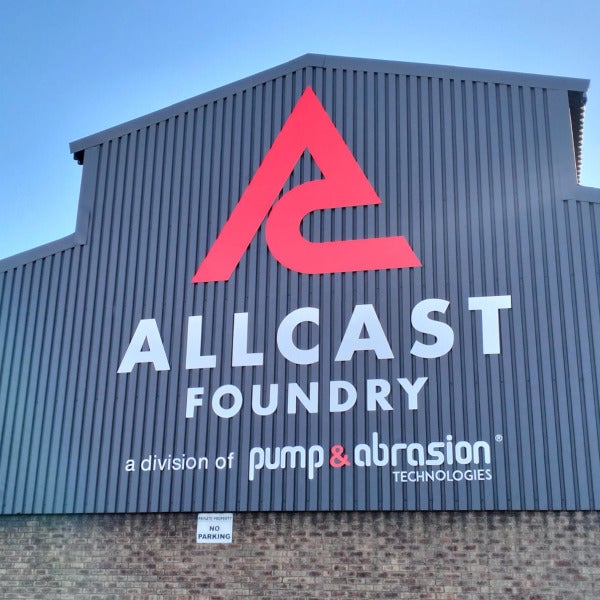 Building signage for Allcast Foundry