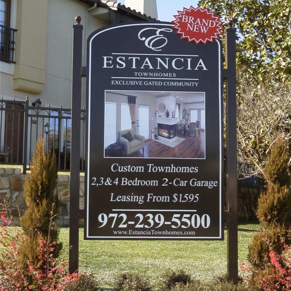 Apartment Leasing Sign Idea
