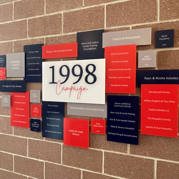 Donor Recognition Wall