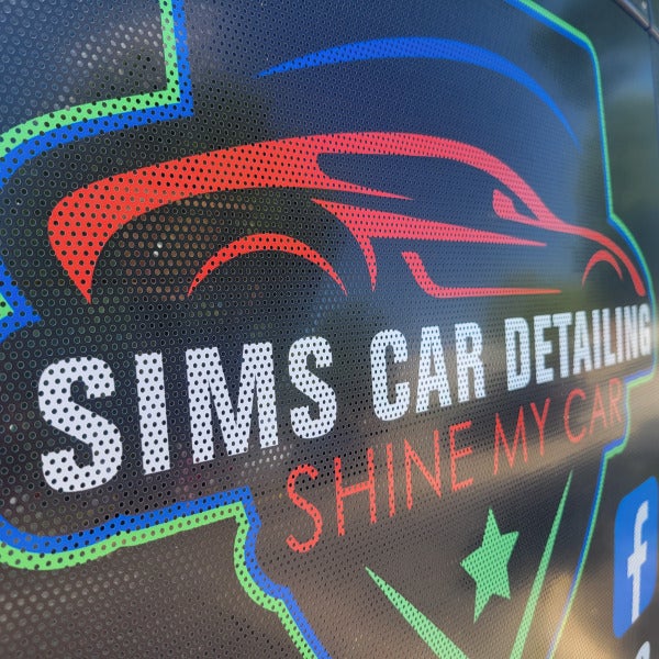 Perforated Vinyl for Mobile Detailer