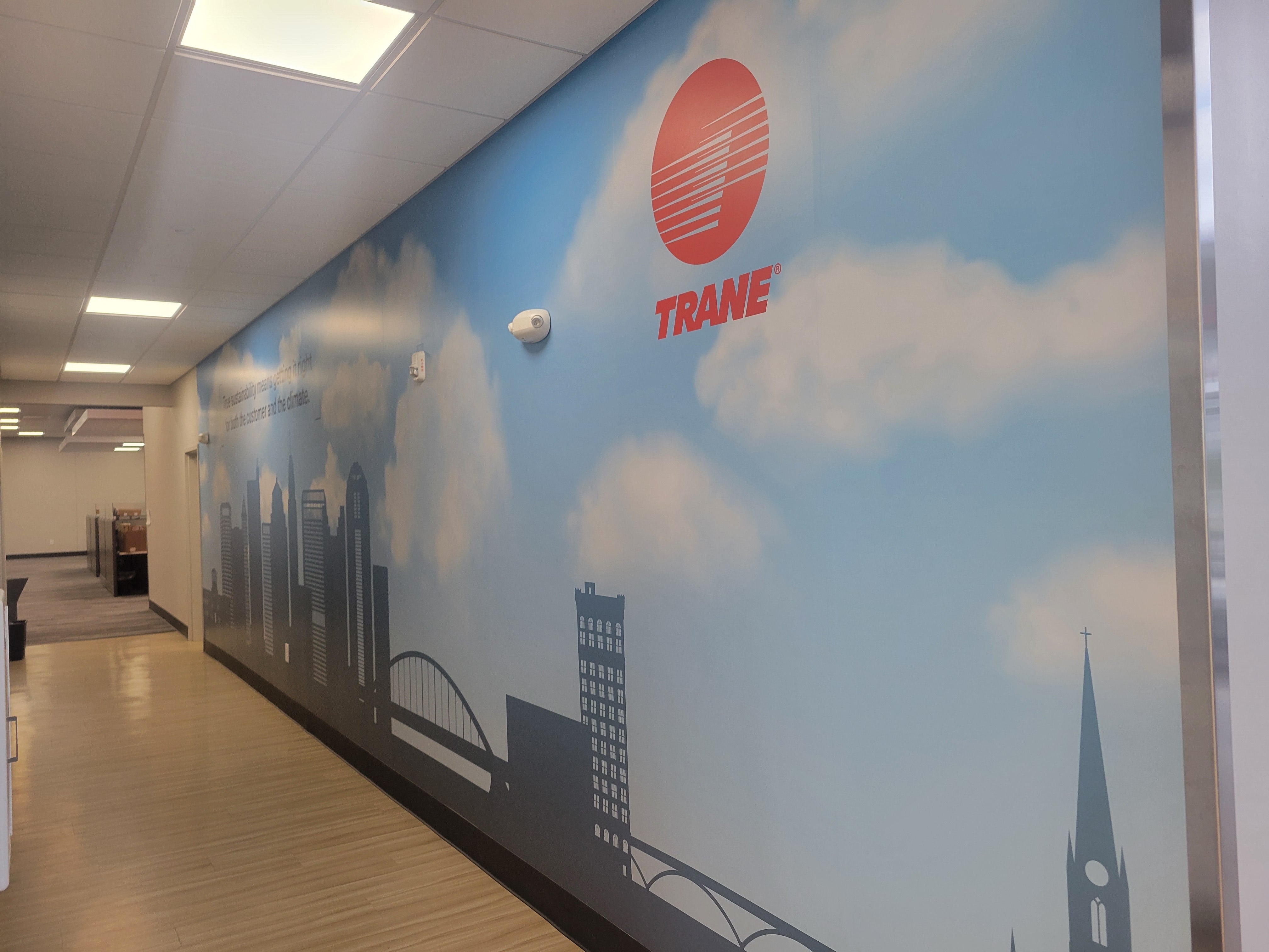 Wall Mural for Trane's New Columbus Airport Facility