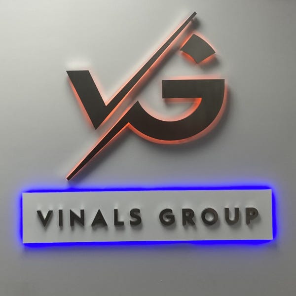 Vinals Group Lit Logo Dimensional Sign