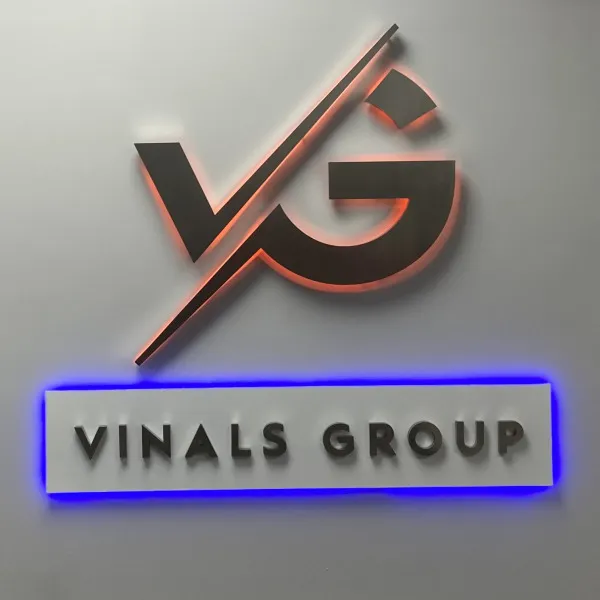 Vinals Group Lit Logo Dimensional Sign