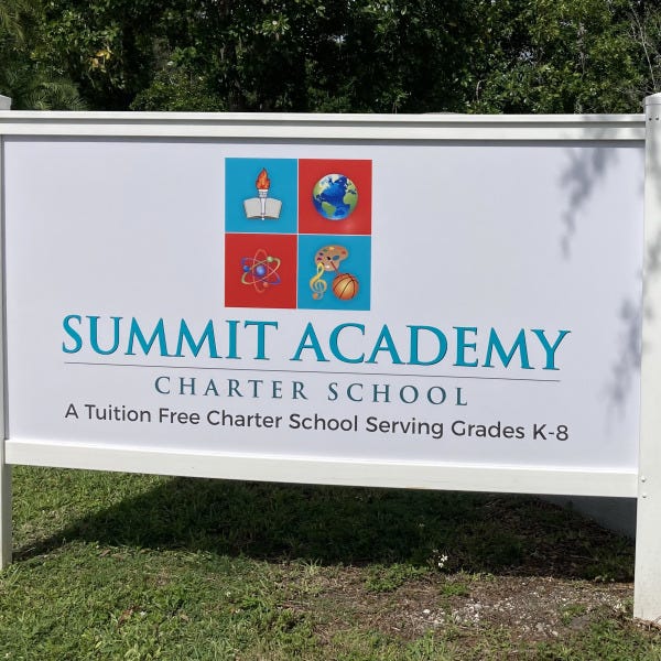 Summit Academy Post n Panel Sign