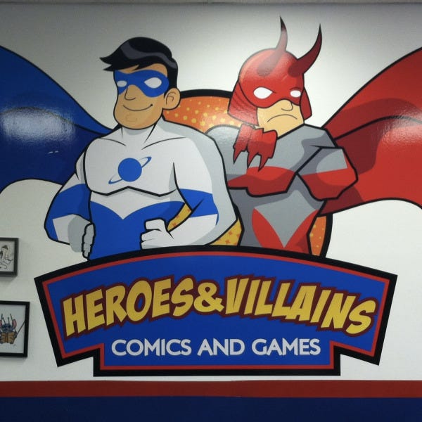 Heroes and Villans Wall Graphic