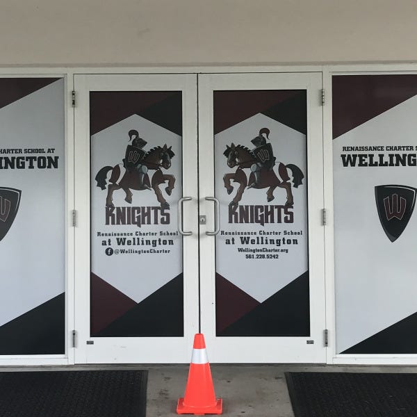 Renaissance Charter Wellington Florida Perf Window Graphics