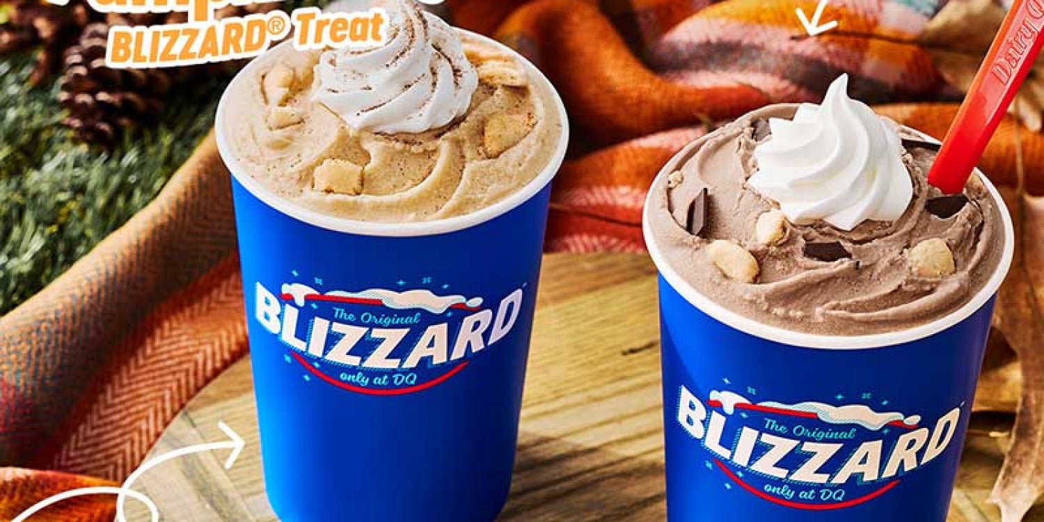 Indulge in Dairy Queen's Decadent Fall Blizzard Treat Menu with Buy One, Get One Free Deal! Indulge in Dairy Queen's Decadent Fall Blizzard Treat Menu with Buy One, Get One Free Deal!