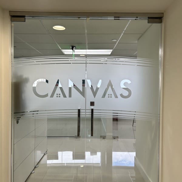 Canvas Real Estate Etchmark Vinyl Doors