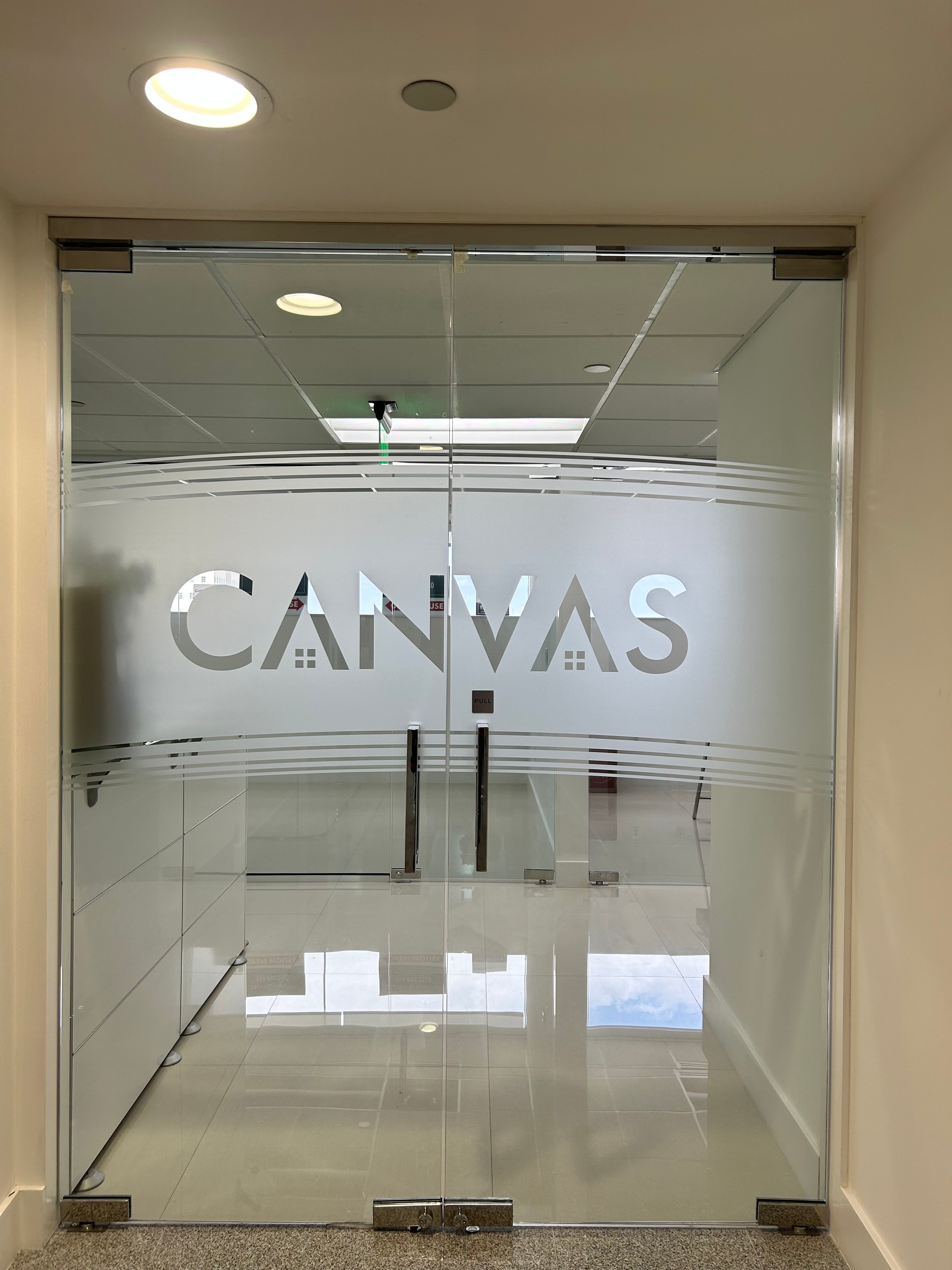 Frosted Vinyl adds a touch of class to your doors in Coral Springs, FL