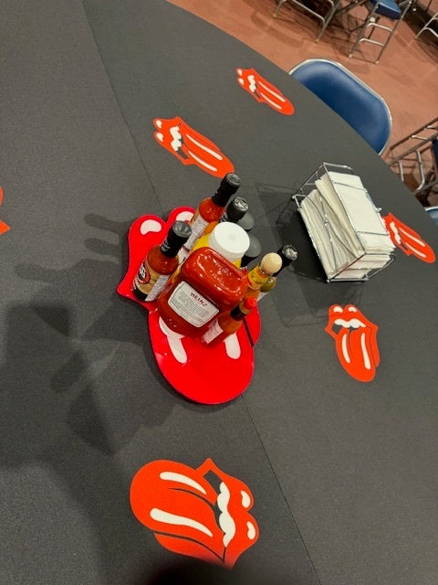 Custom Acrylic Lazy Suzan, Vinyl decals and Tablecloths