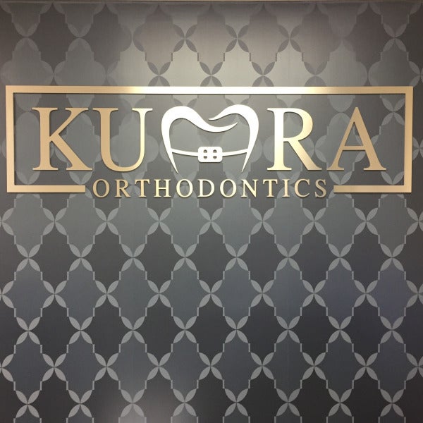 Kumra Orthodontics Washington DC - Metal Laminate Dimensional Reception Sign