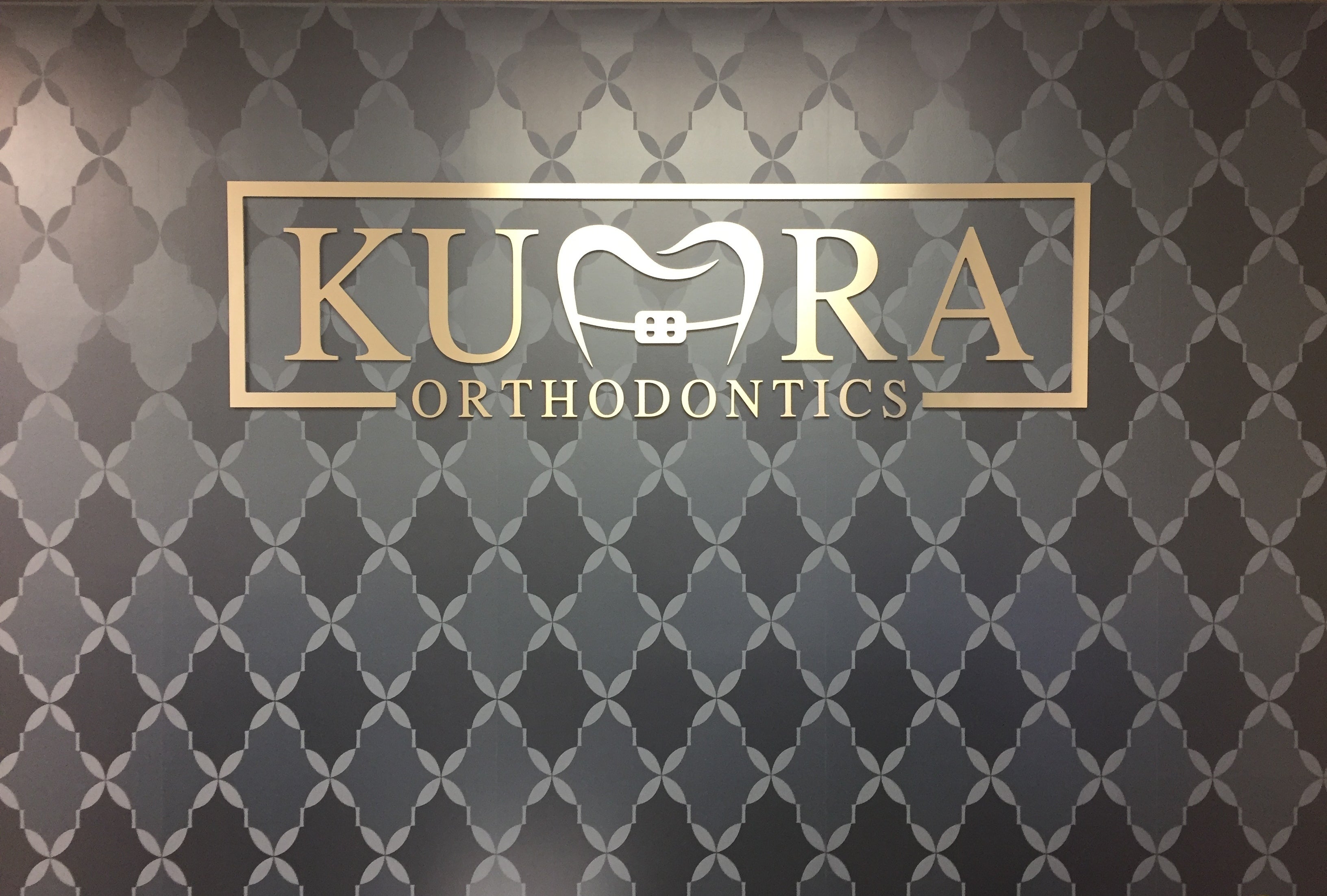 Kumra Orthodontics Washington DC - Metal Laminate Dimensional Reception Sign