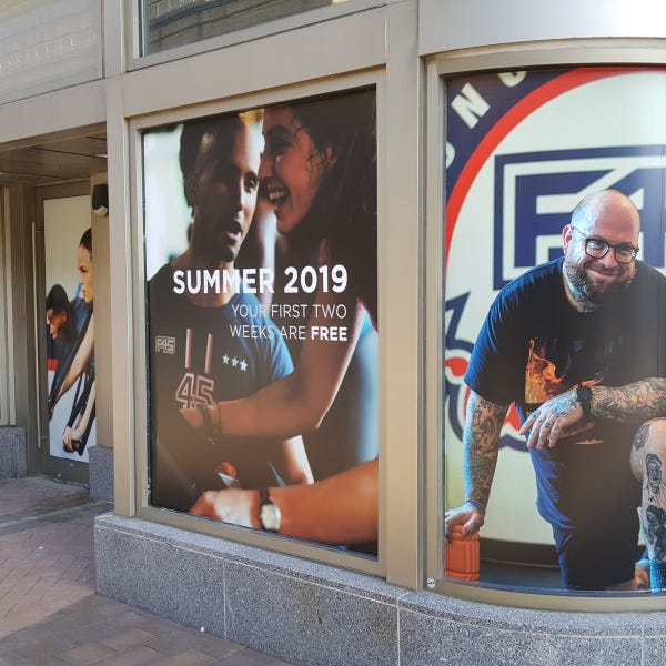 Outdoor Window Graphics - F45 Columbia Heights, Washington DC