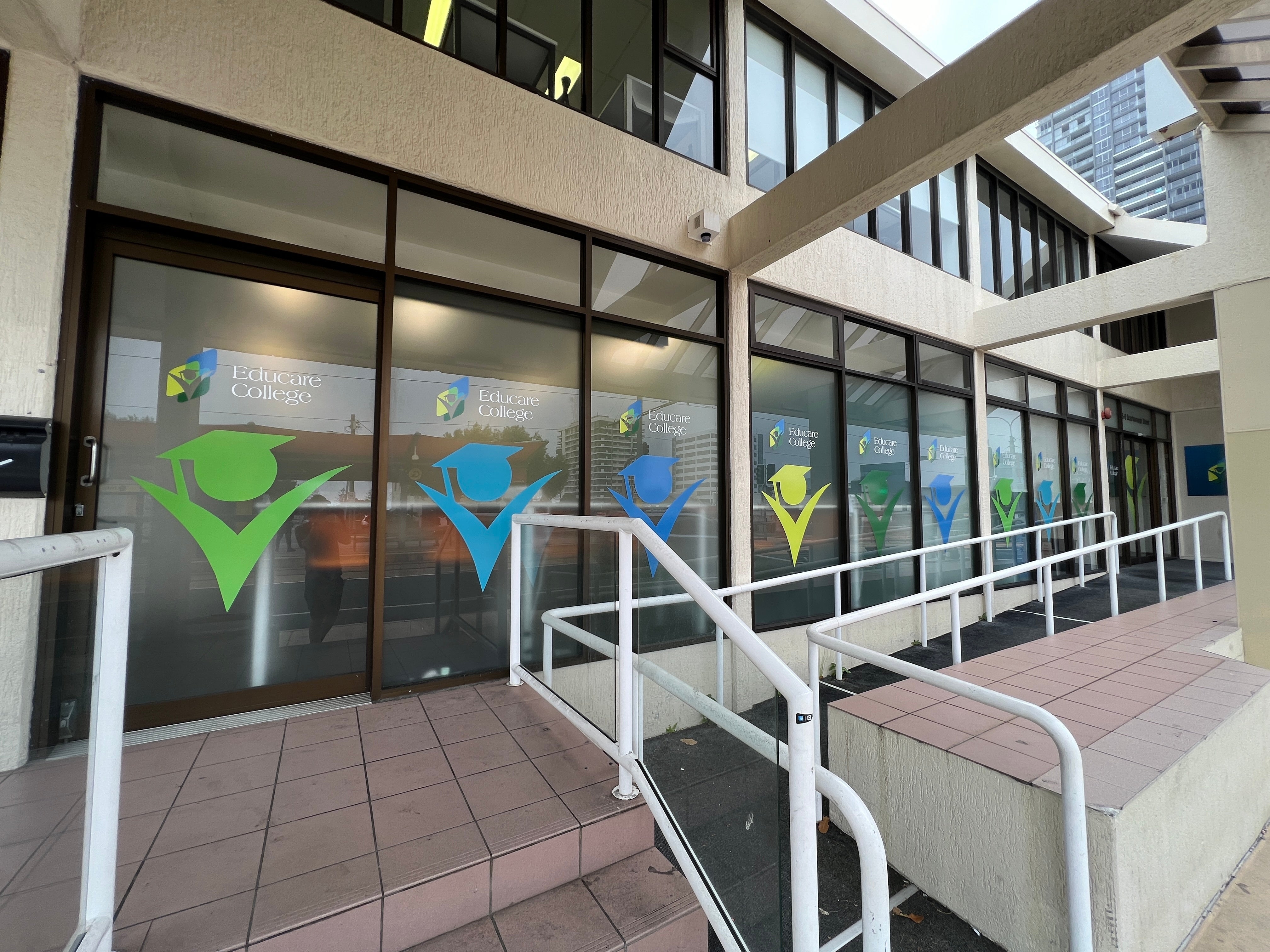 Educare College window and wall graphics