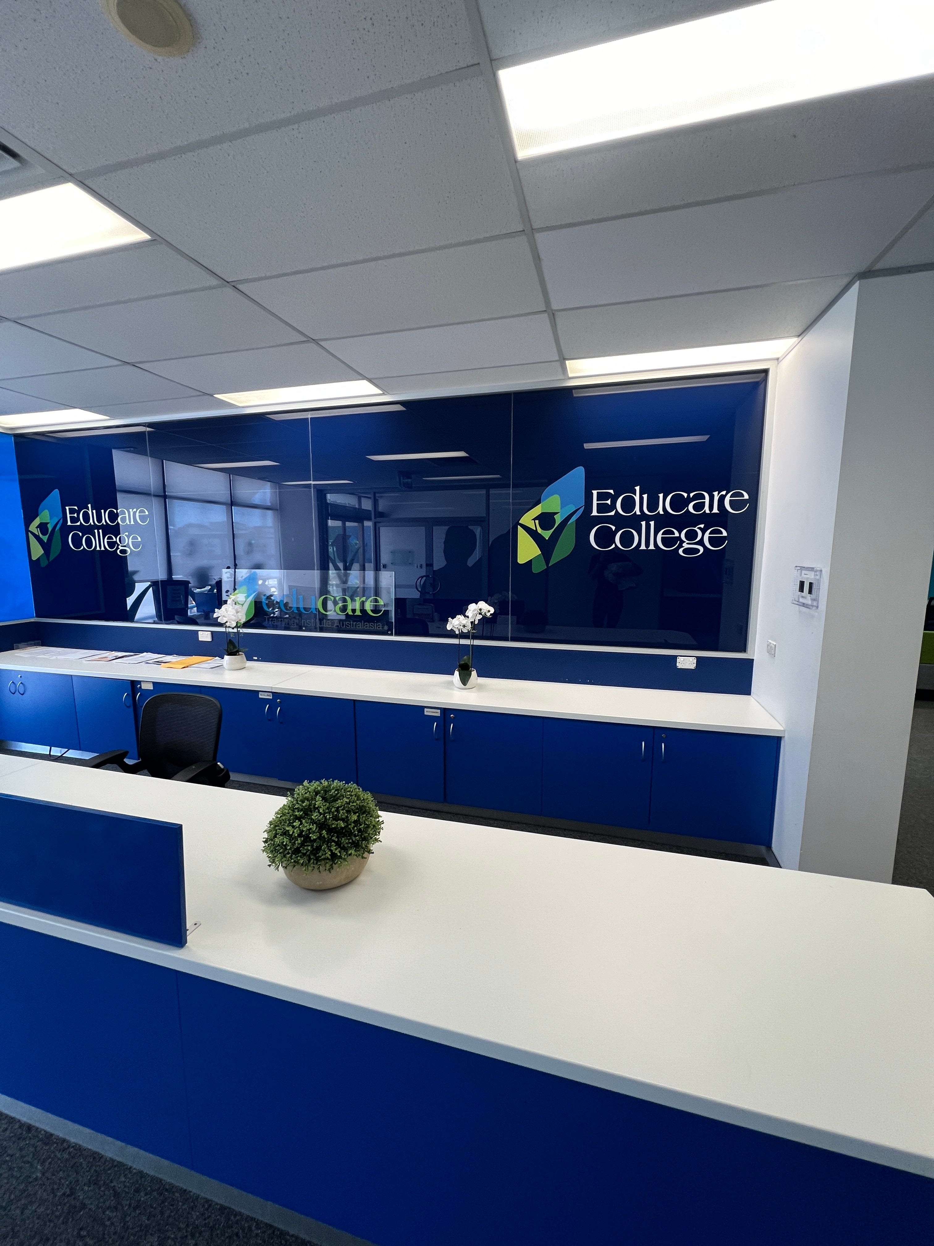 Educare College window and wall graphics