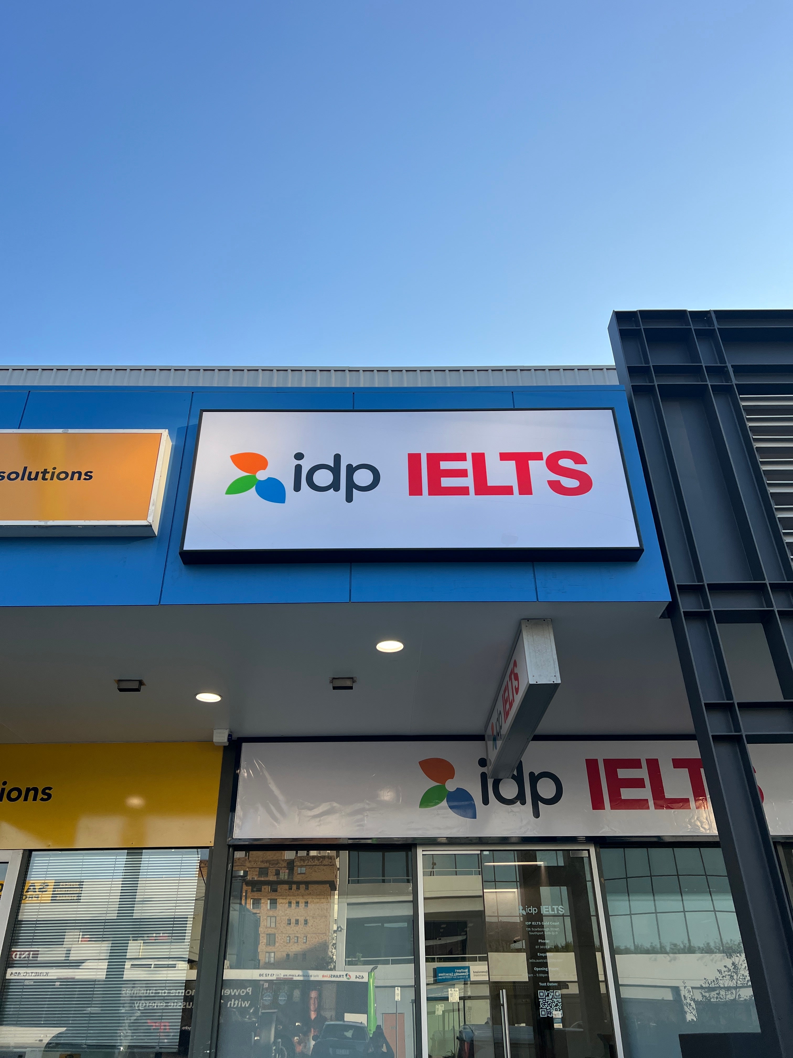 IDP IELTS new office signage