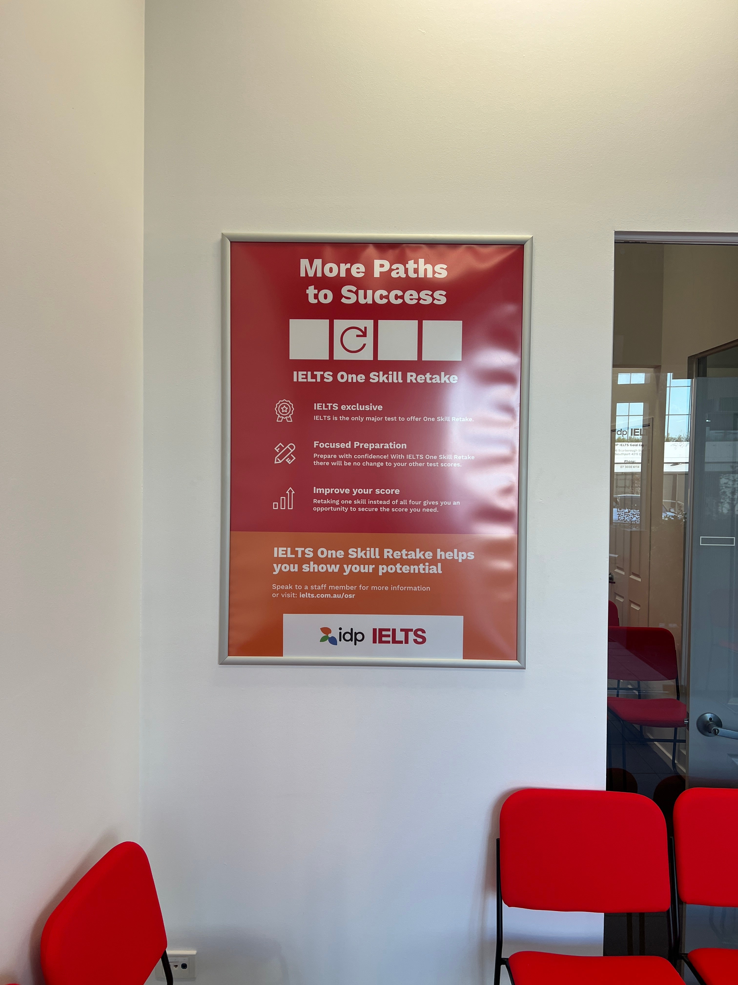 IDP IELTS new office signage