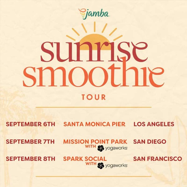 Jamba Brings the California Sunshine to You: Join the Sunrise Smoothie Tour for Fresh Flavors and Wellness Delights
