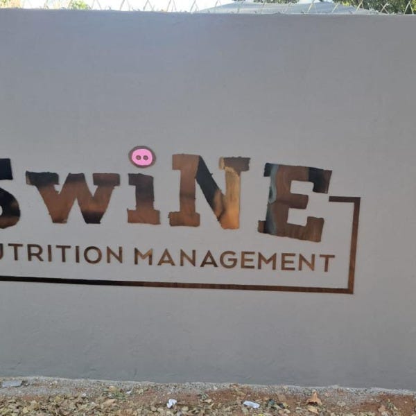 Swine Nutrition Management wall sign