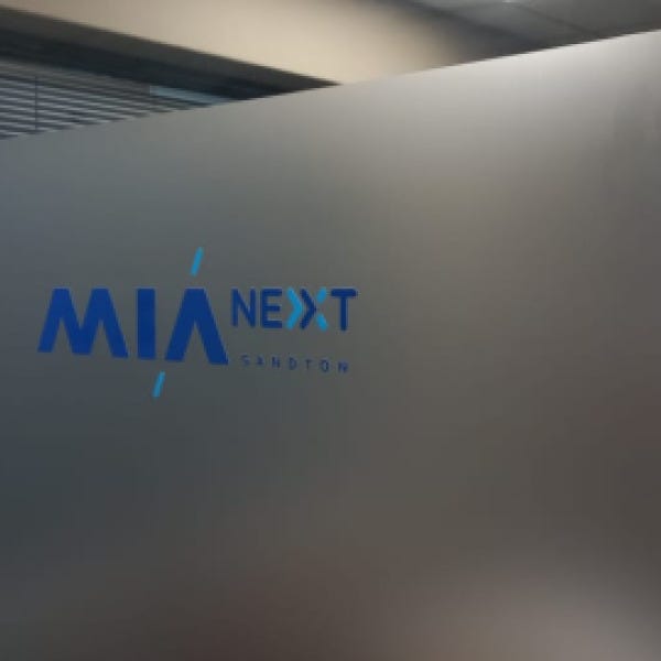 Mia Next Frosted vinyl wall decal