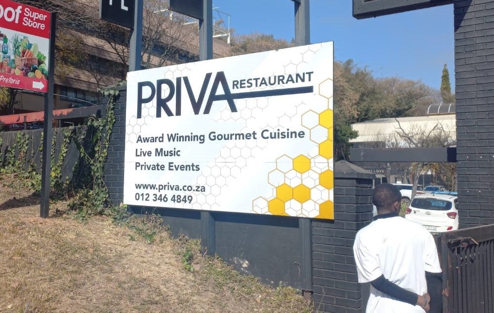 Priva Restaurant getting a facelift with Signarama Pretoria Central
