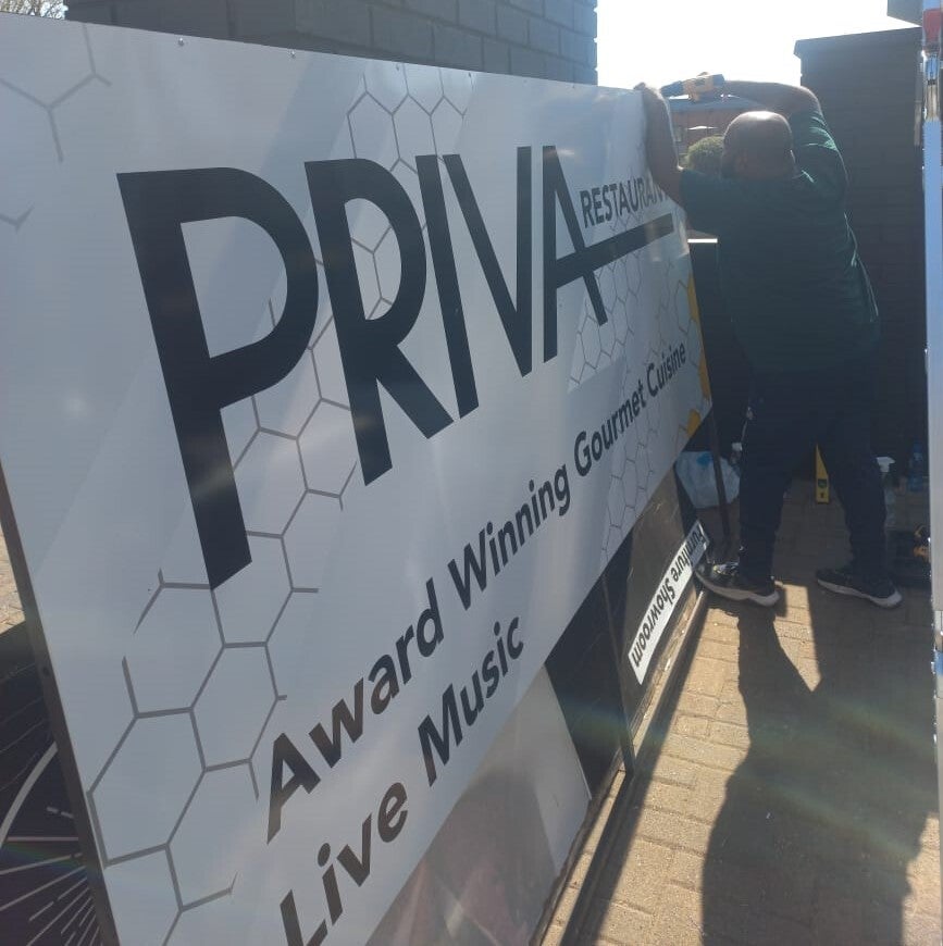 Priva Restaurant getting a facelift with Signarama Pretoria Central