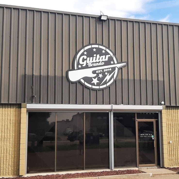 Alupanel/Dibond Store Front Sign for Guitar Brando in Edmonton, AB