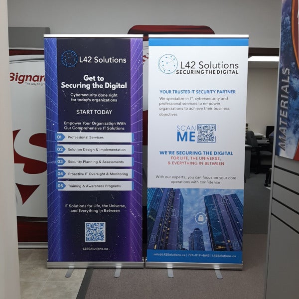 Tradeshow Retractable Banners for L42 Solutions in Maple Ridge, BC