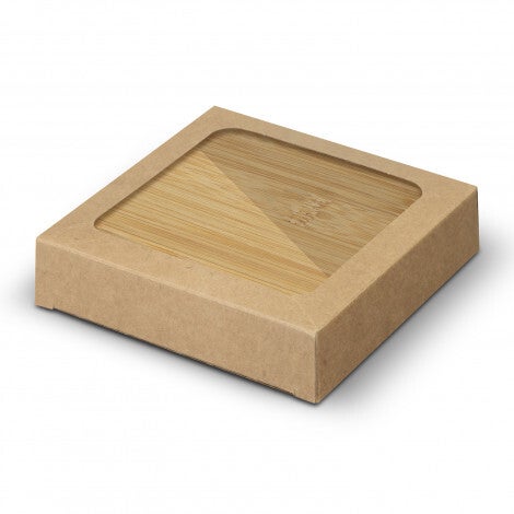 Bamboo Bottle Opener Coaster Set of 2 - Square