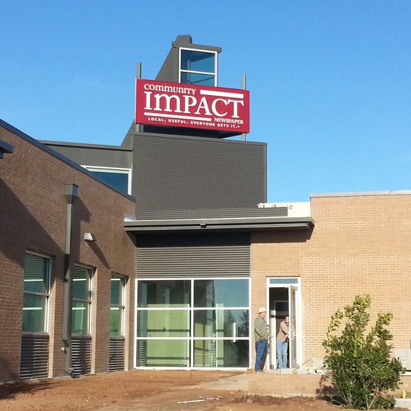 Large Roof Sign - Community Impact Newspaper Pflugerville