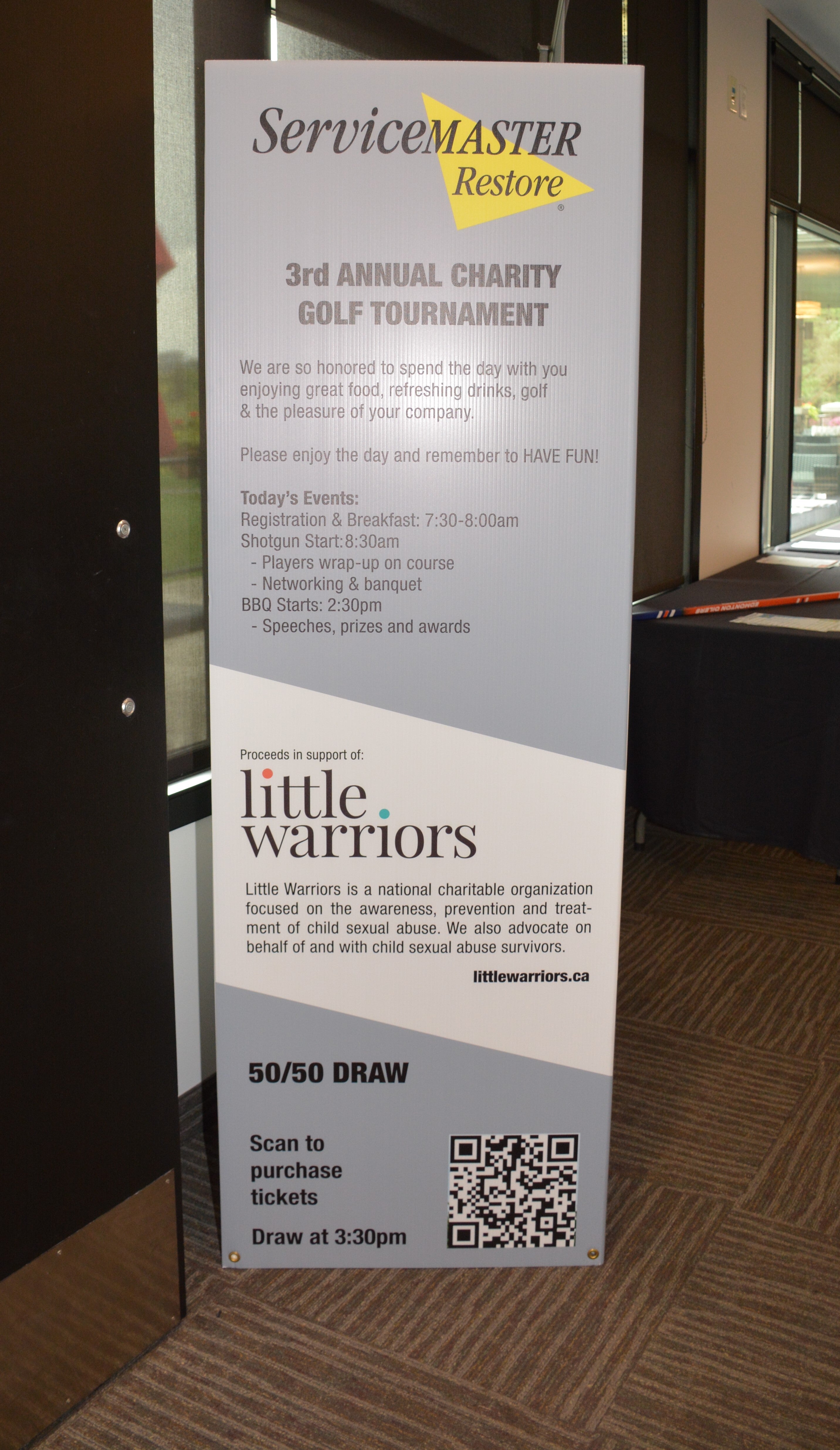 Golf Tournament Signage for ServiceMaster Restore in Edmonton, AB