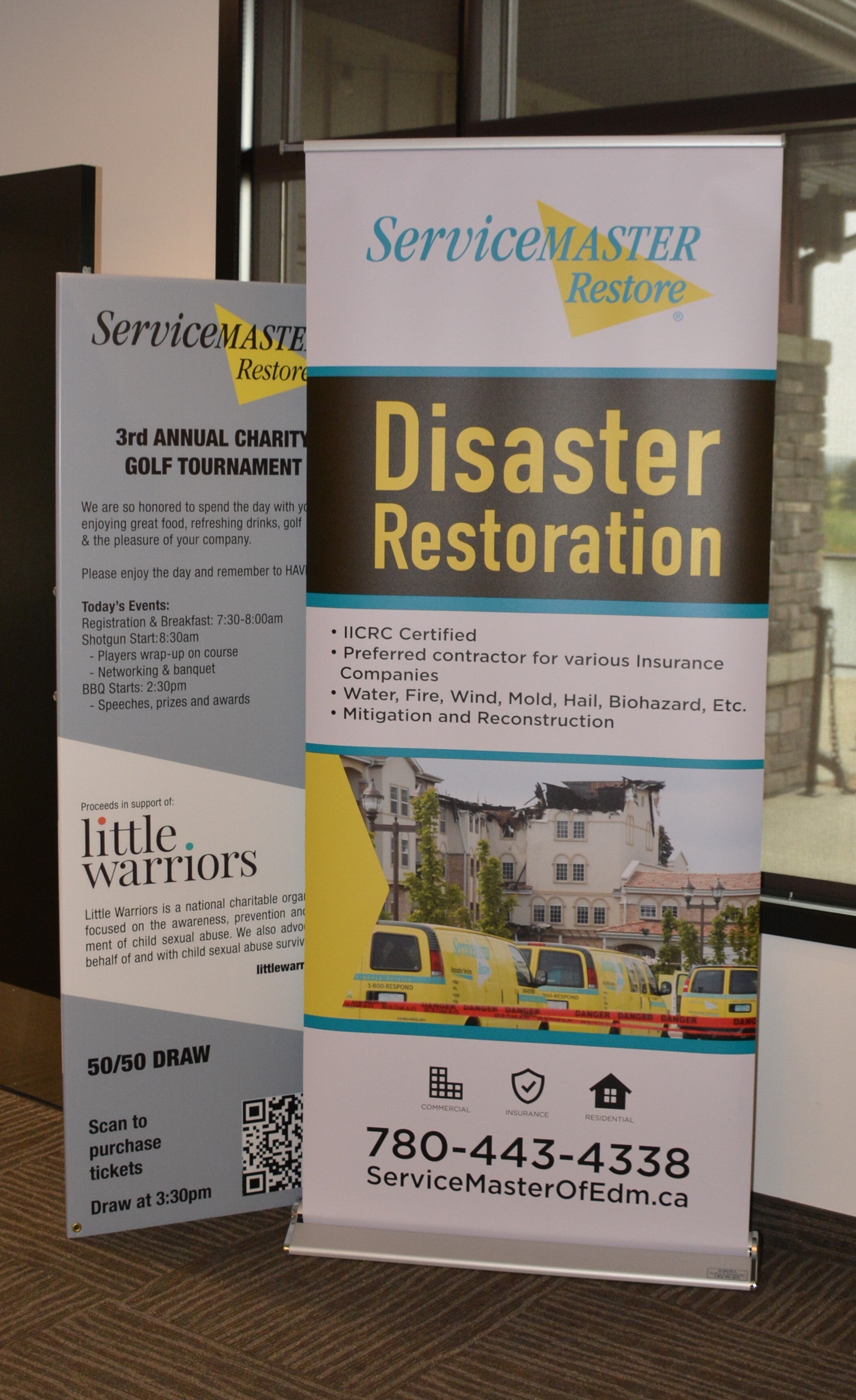 Golf Tournament Signage for ServiceMaster Restore in Edmonton, AB