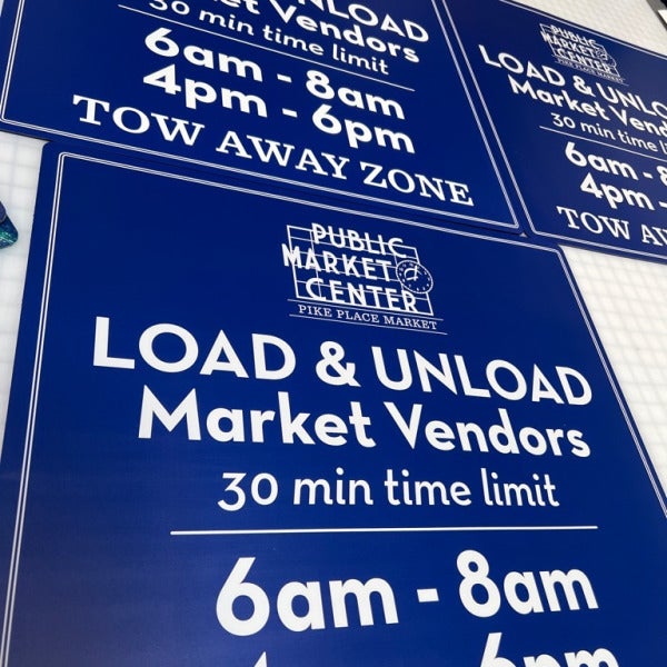 Custom Signs - Updated and Refreshed for the Season - Pike Place Market, Seattle, WA