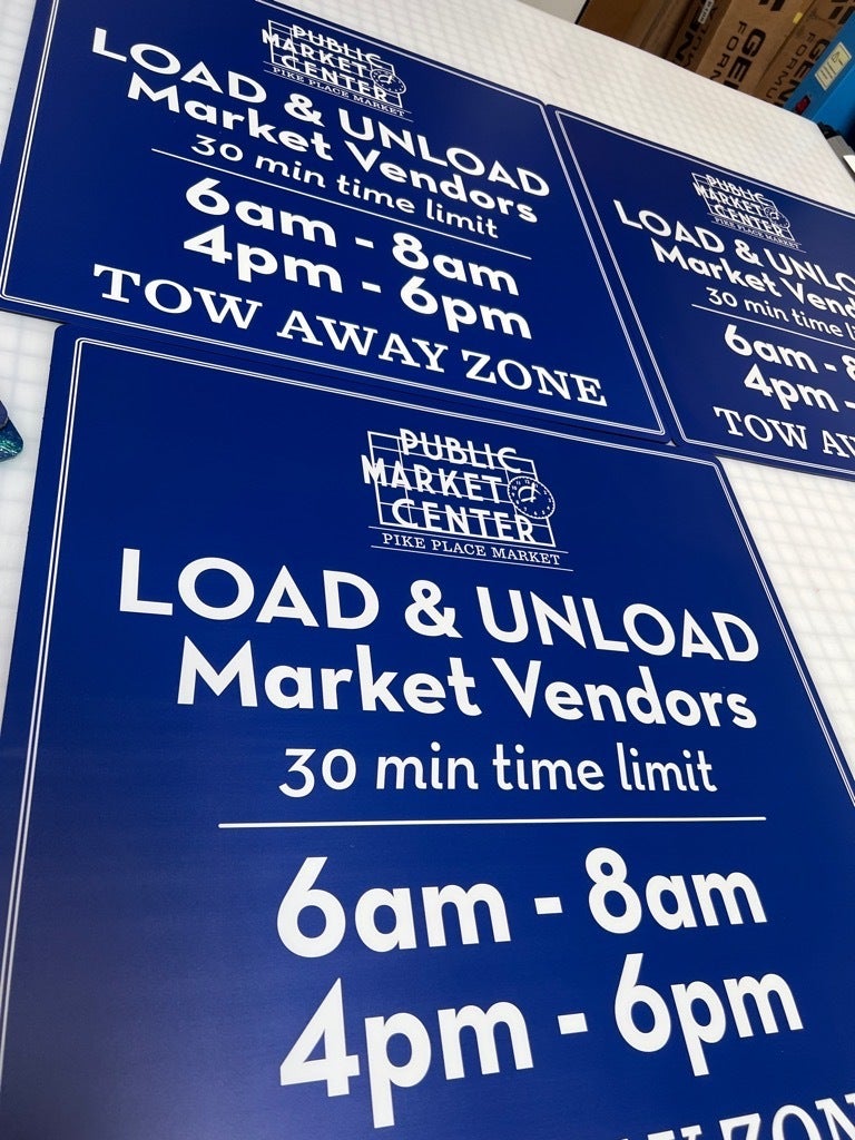 Custom Signs - Updated and Refreshed for the Season - Pike Place Market, Seattle, WA