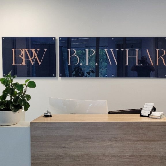 Reception Sign for Property Office in Southport Gold Coast