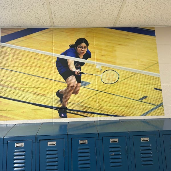 Larkin HS Wall Mural Badminton Girls