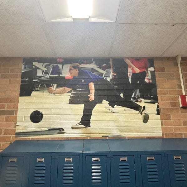 Larkin HS Wall Mural Bowling Boys