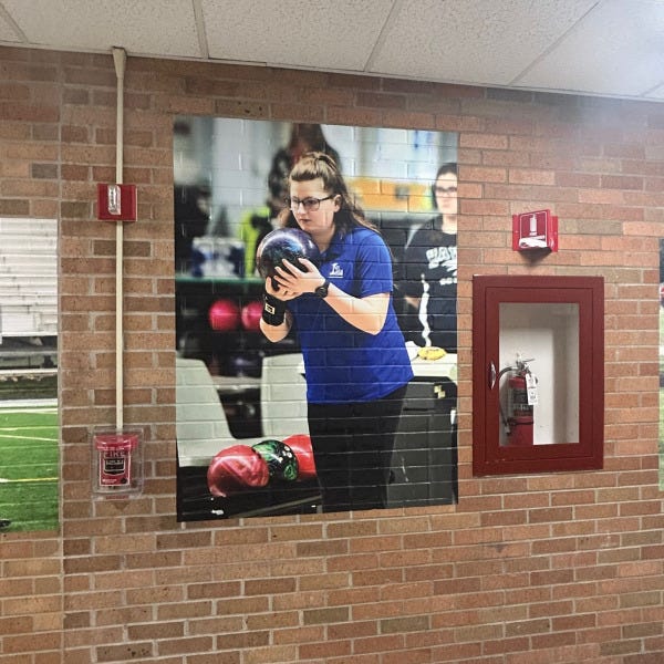 Larkin HS Wall Mural Bowling Girls
