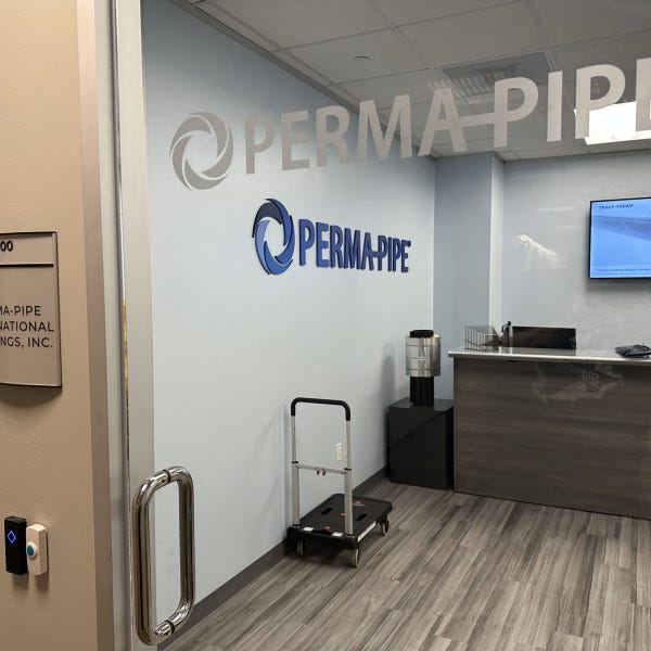Dimensional Lobby Sign & Etched Door Logo