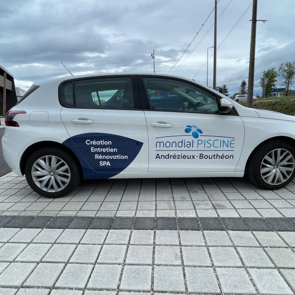 lettrage autocollant voiture Signarama St Etienne