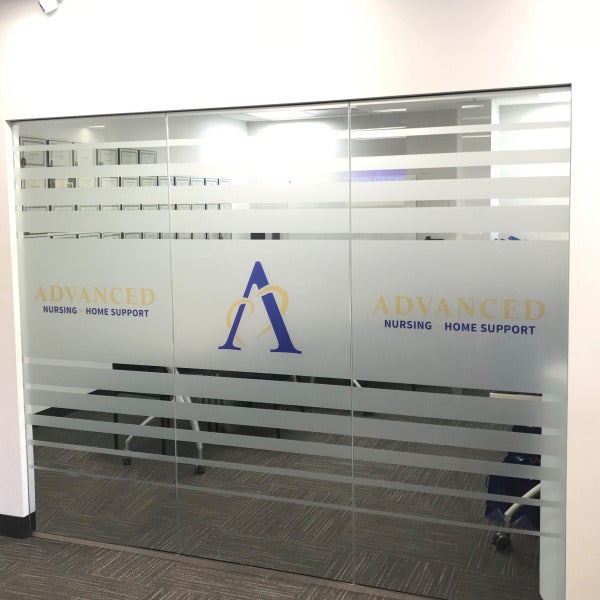 A Custom Glass Wall for Advanced Nursing & Home Care in Rockville, MD