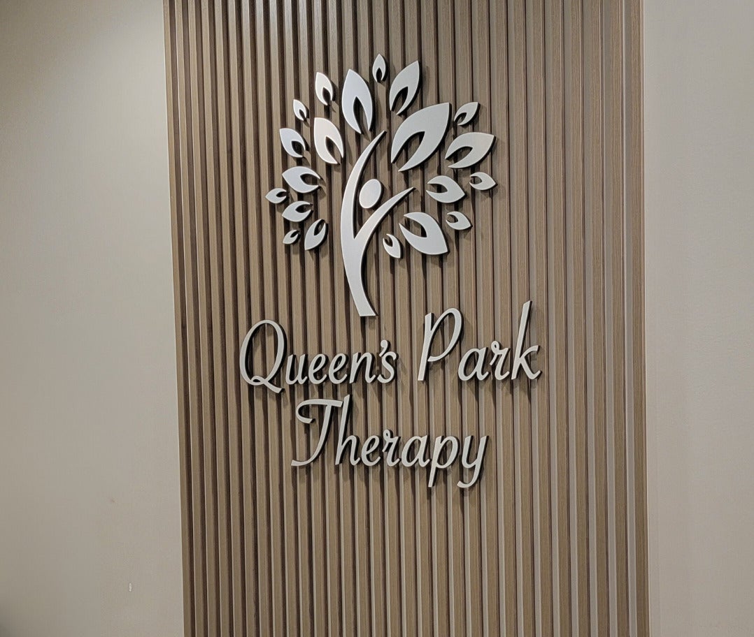 Reception Sign for Queen’s Park Therapy at their  Massage Therapy Clinic in New Westminster, BC